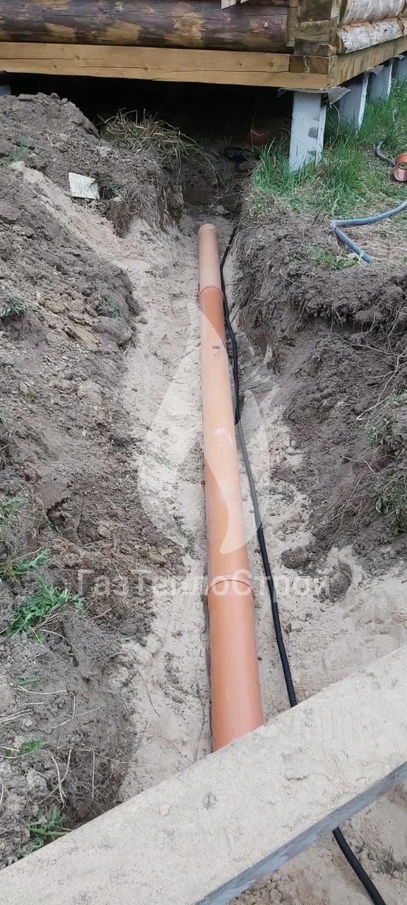 Изображение трубопровода к дому